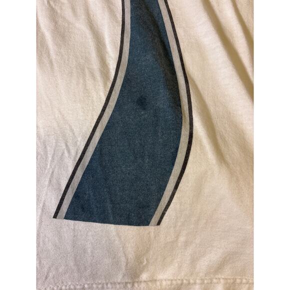 Vintage Pro Player Philadelphia Eagles Tee XL 90s 2000s White | Vertical Graphic - Picture 6 of 7